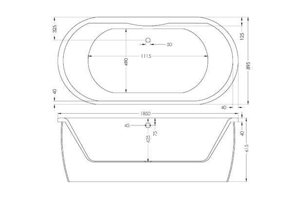 Edinburgh Skirted Bath - Incl Bath - Image 3