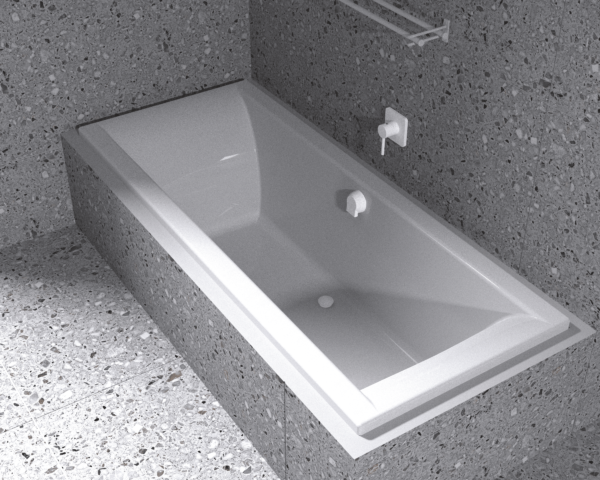 Turin Built In Bath 1700*700*460mm - White