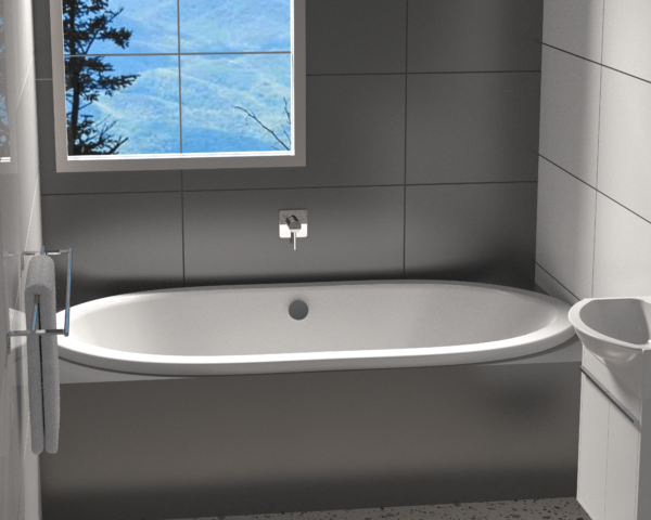 Valencia Oval Built In Bath 1800*950*470mm - White