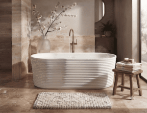 Saranda 1458mm White Freestanding Acrylic Bath (No Overflow)
